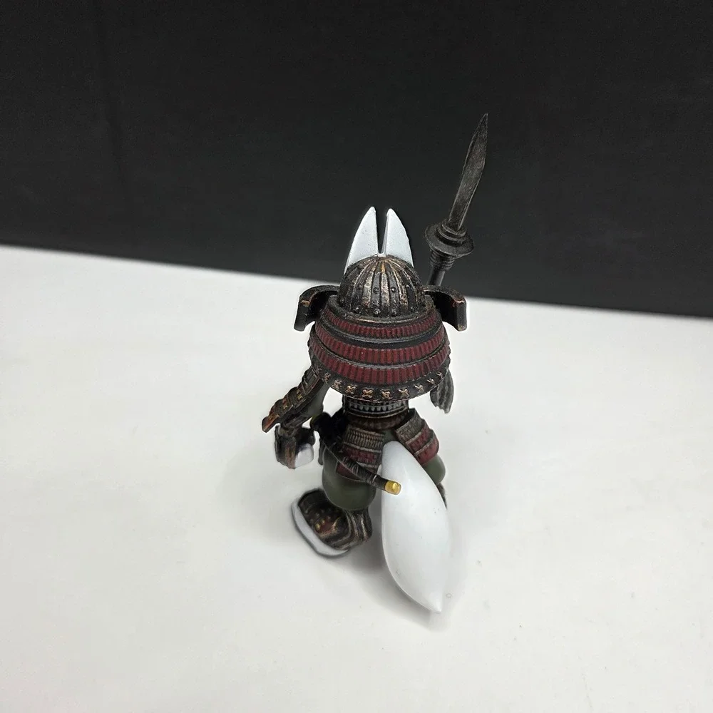 Dennou Daiku Kitsune Samurai Fox Figure Japanese Armor Spear Katana White Red